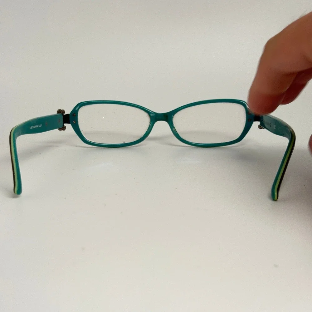 Kate Spade Susanna 0JUR Eyeglasses Frames Brown Teal Rectangular‎ Women 125 0JUR